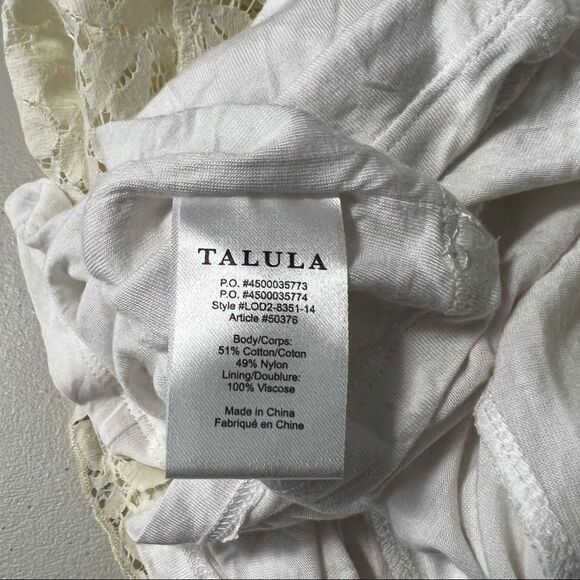 aritzia Talula Shibuya Crisscross Lace Ruffle Hem Eyelet Mini Dress - Picture 7 of 11